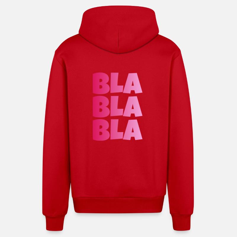 BLA BLA BLAS - Veste à capuche bio décontractée fabriquée en UE - rouge