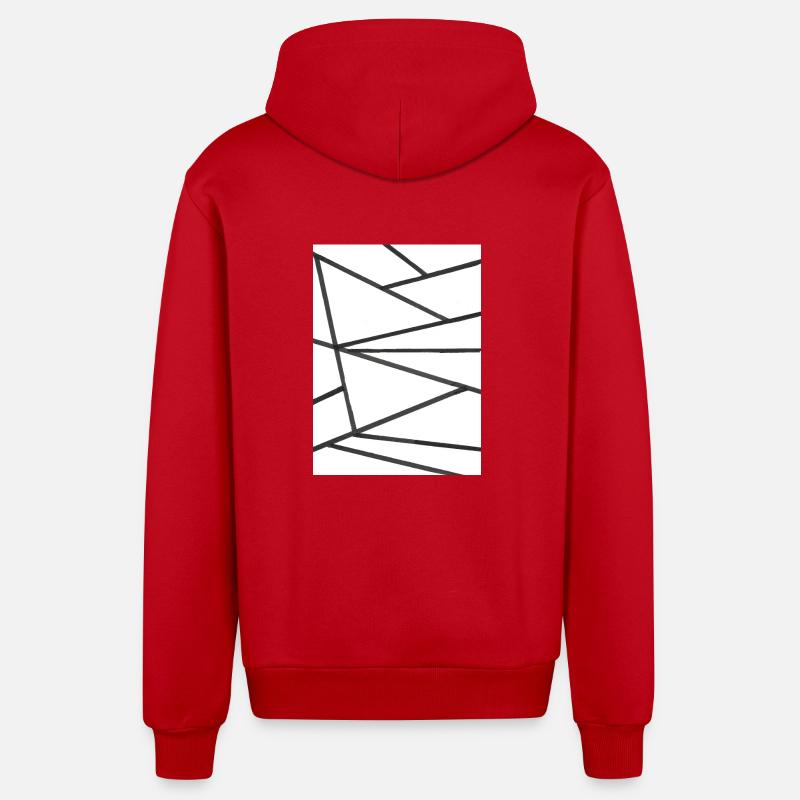 " Tears " - Organic Relaxed Hooded Jacket Made in EU - red