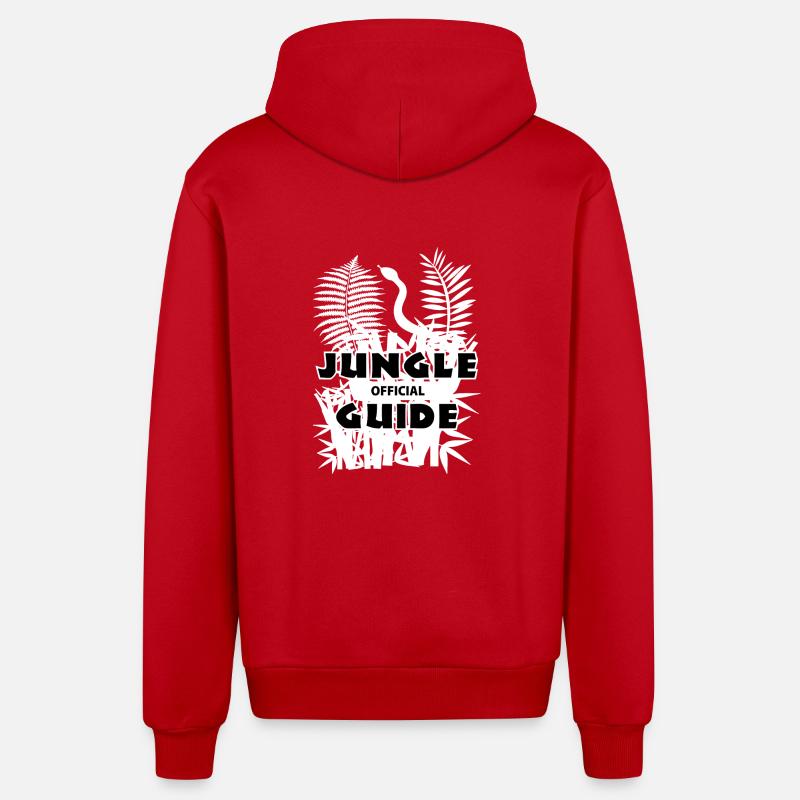 jungleguide wite - Veste à capuche bio décontractée fabriquée en UE - rouge