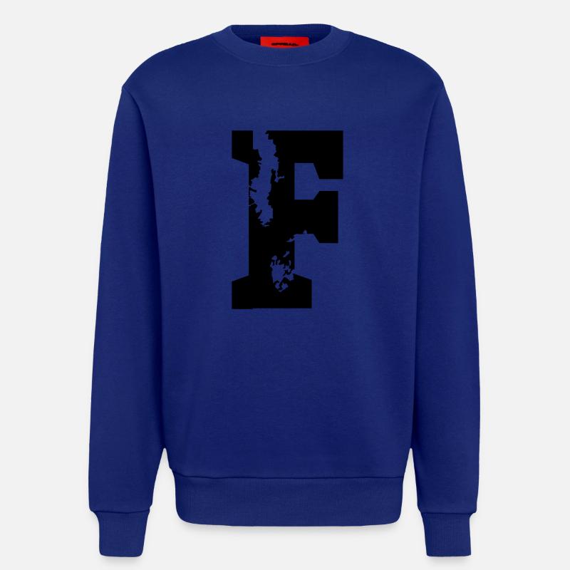 F - Buchstabe - Sweatshirt - made by SPREAD  - Iconic Blue