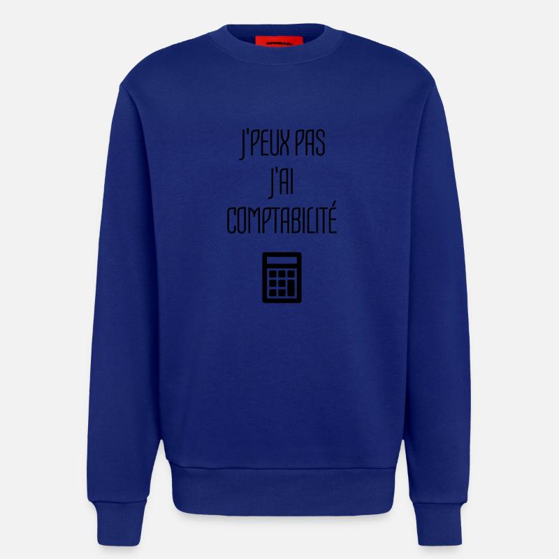 comptable / comptabilité / compter / chiffre - Sweat bio décontracté fabriqué en UE - Iconic Blue