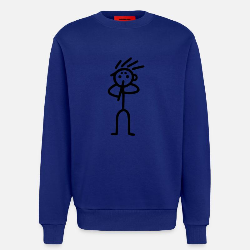 Strichmännchen Flöter - Sweatshirt - made by SPREAD  - Iconic Blue