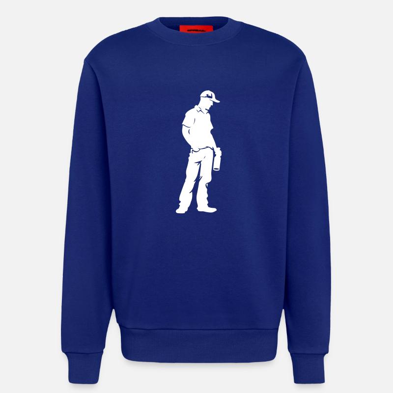 Drinking Mann Flasche - Sweatshirt - made by SPREAD  - Iconic Blue