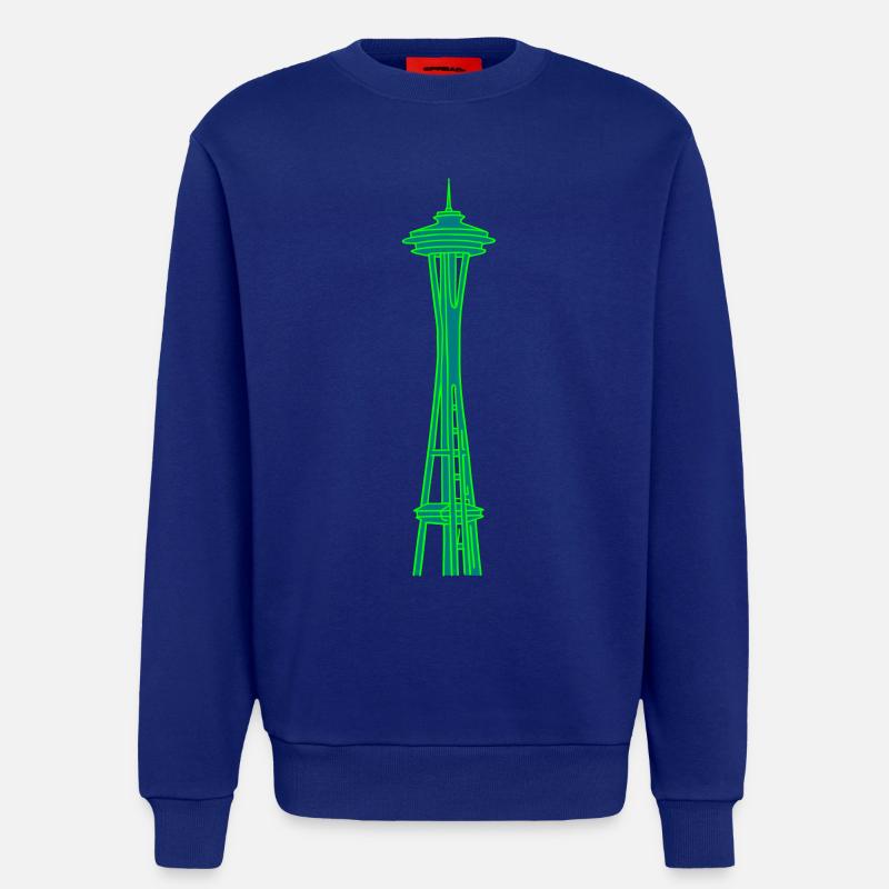 Space Needle in Seattle 2 - Sweatshirt - made by SPREAD - Iconic Blue