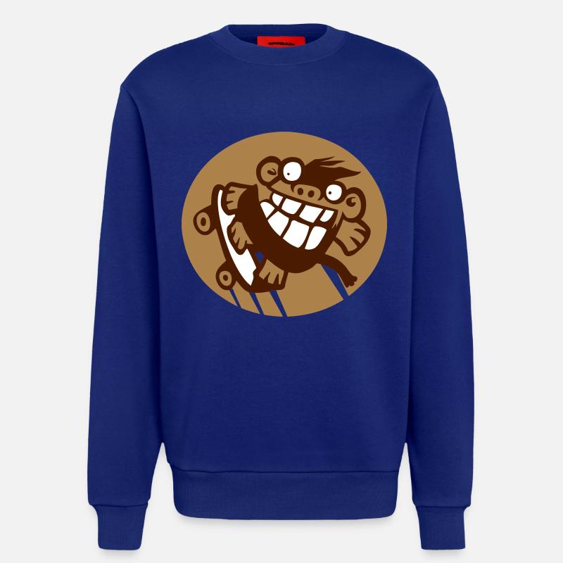 Skateboarding Affe! - Sweatshirt - made by SPREAD  - Iconic Blue