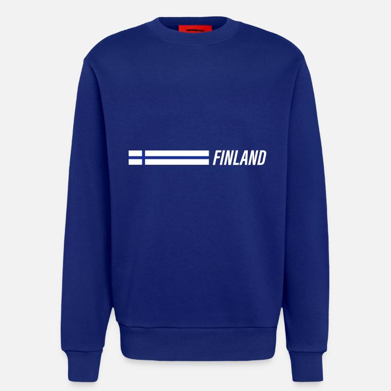 Drapeau de la Finlande - Sweat bio décontracté fabriqué en UE - Iconic Blue
