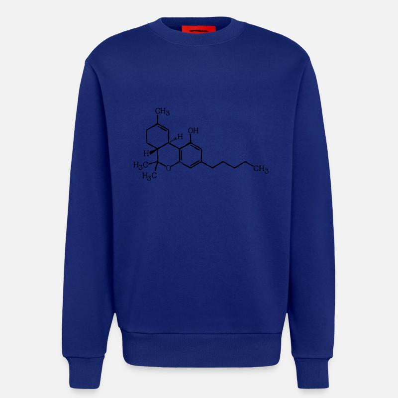 THC molecular formula - Sweatshirt - made by SPREAD  - Iconic Blue
