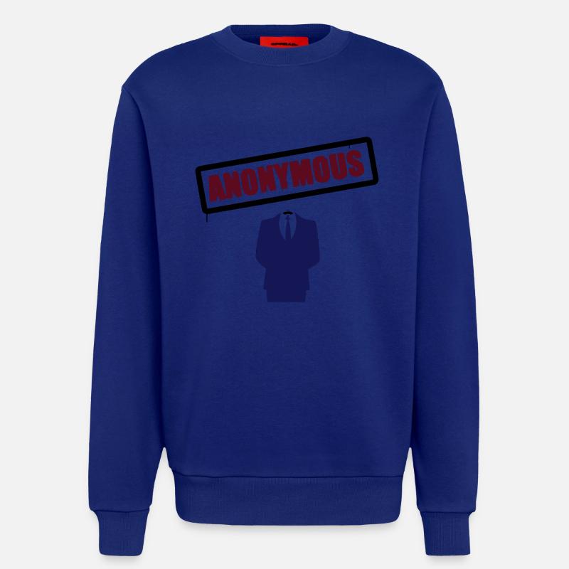 Anonymous Schild - Sweatshirt - made by SPREAD  - Iconic Blue