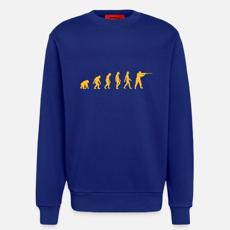 Die Evolution der Jäger - Sweatshirt - made by SPREAD  - Iconic Blue