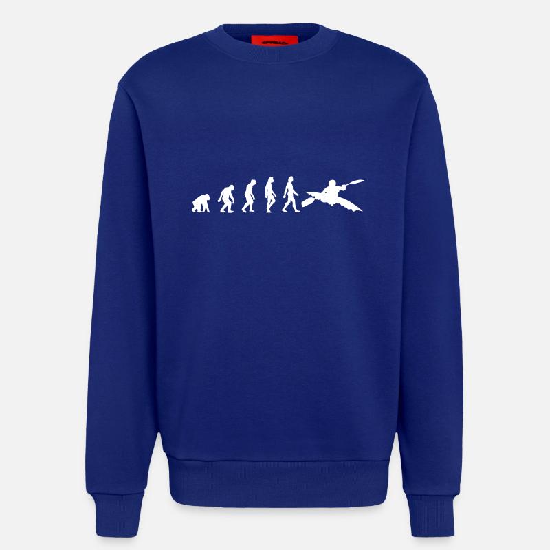 Die Evolution des Kayaking - Sweatshirt - made by SPREAD  - Iconic Blue