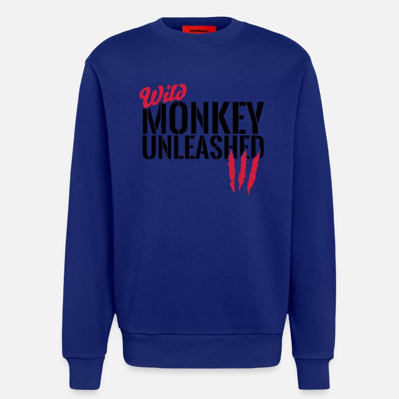 Wild monkey unleashed - Sweatshirt - made by SPREAD  - Iconic Blue