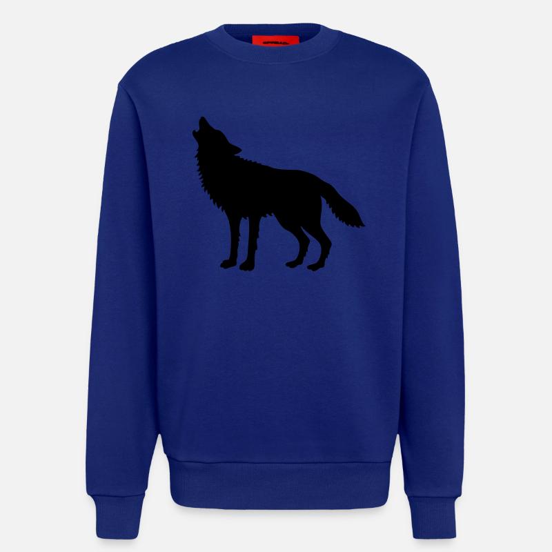 Heulender Wolf (Silhouette) - Sweatshirt - made by SPREAD  - Iconic Blue