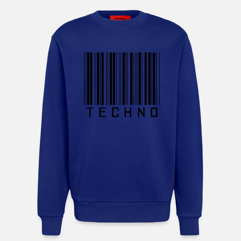 Techno Barcode - Sweatshirt - made by SPREAD  - Iconic Blue