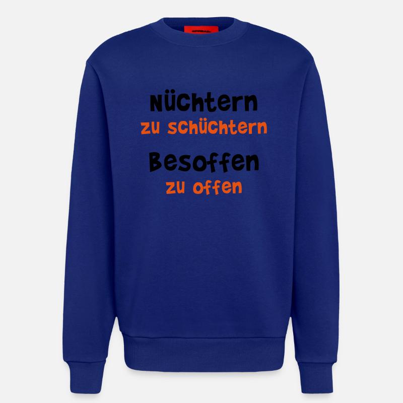 Nüchtern zu schüchtern - Sweatshirt - made by SPREAD  - Iconic Blue