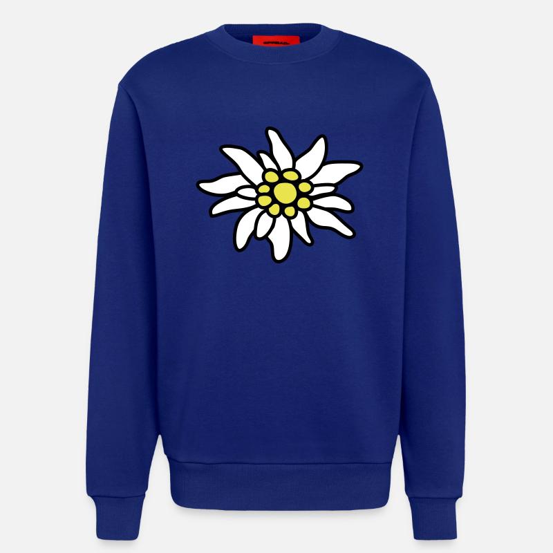 Edelweiß (c) - Sweat bio décontracté fabriqué en UE - Iconic Blue