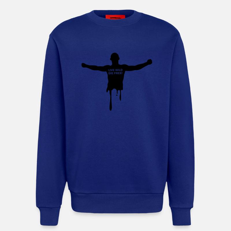 livewilddiefree - Sweatshirt - made by SPREAD  - Iconic Blue