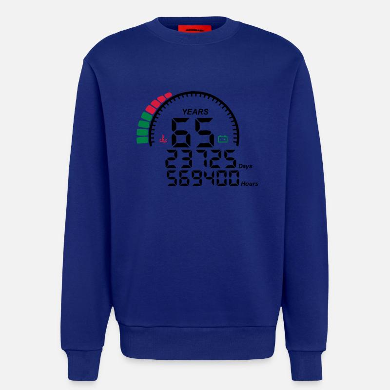 compteur anniversaire years ans 65 - Sweat bio décontracté fabriqué en UE - Iconic Blue
