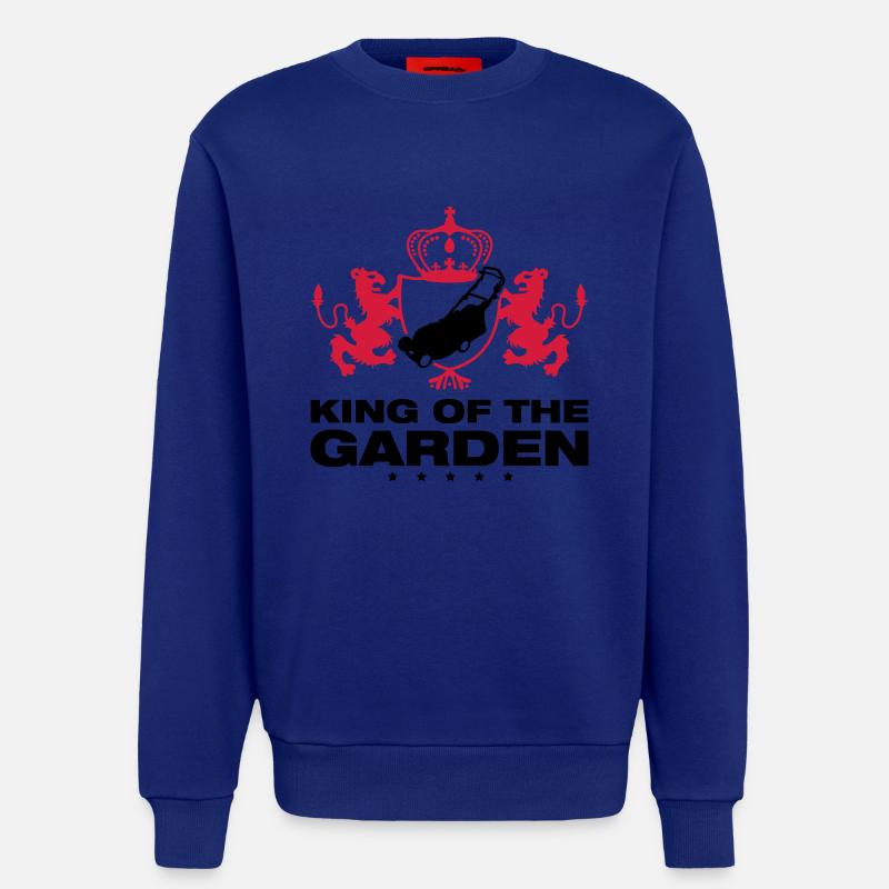rasenmaeher_king_garden_t2 - Sweatshirt - made by SPREAD  - Iconic Blue
