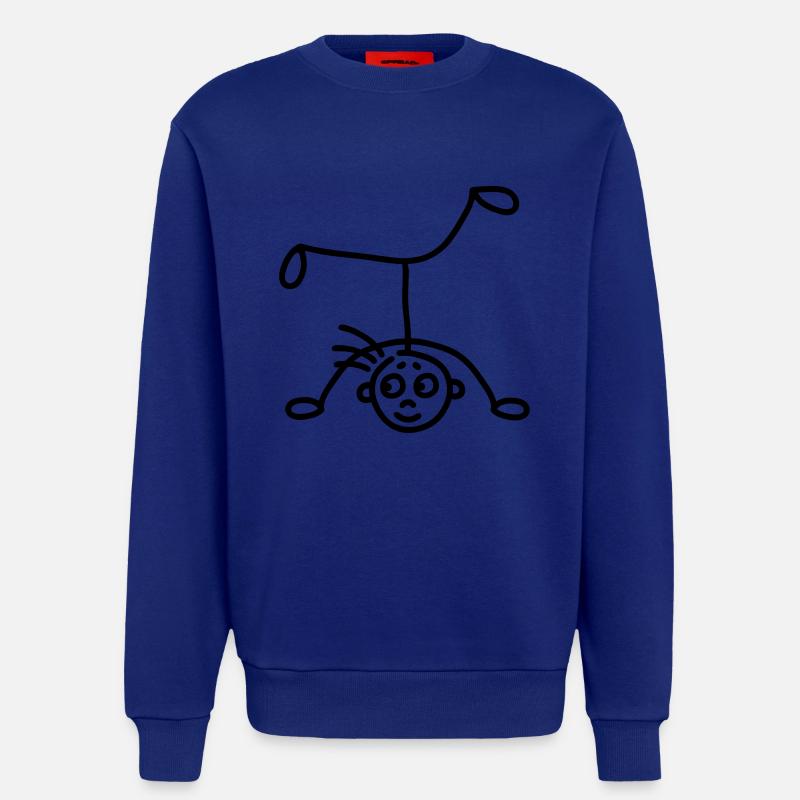 Strichmännchen Kopfstand - Sweatshirt - made by SPREAD  - Iconic Blue