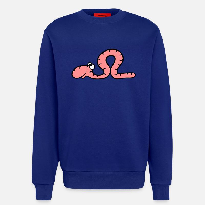 lustiger comic wurm - Sweatshirt - made by SPREAD  - Iconic Blue