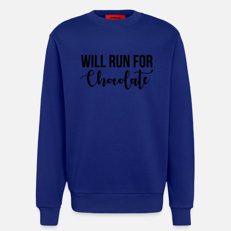 Will run for chocolate - Sweatshirt - made by SPREAD  - Iconic Blue