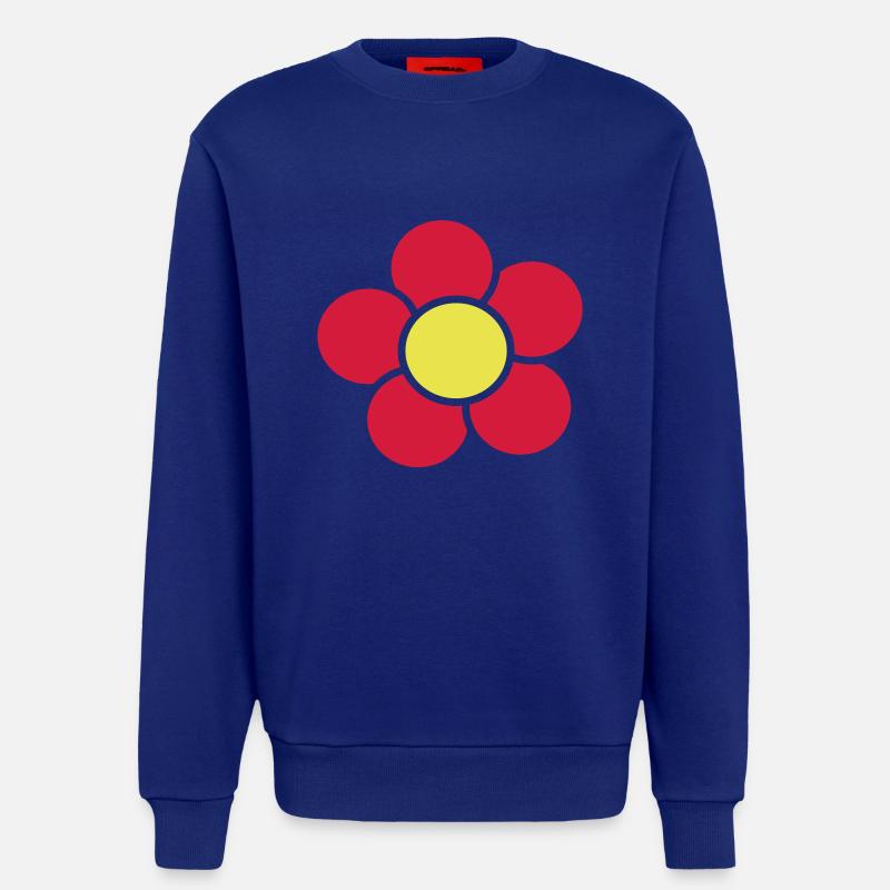 Fleur - Sweat bio décontracté fabriqué en UE - Iconic Blue