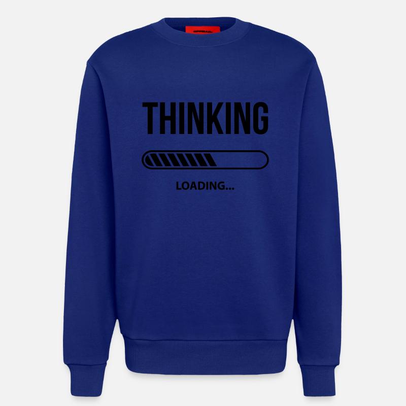 Thinking Loading - Sweat bio décontracté fabriqué en UE - Iconic Blue