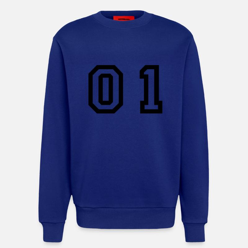 Nummer - 01 - zero one - Sweatshirt - made by SPREAD  - Iconic Blue