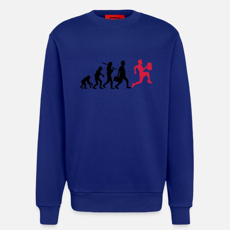 Course boire de bière Evolution - Sweat bio décontracté fabriqué en UE - Iconic Blue