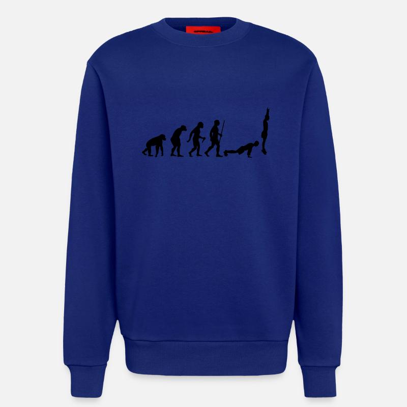 Evolution Burpee - Sweat bio décontracté fabriqué en UE - Iconic Blue