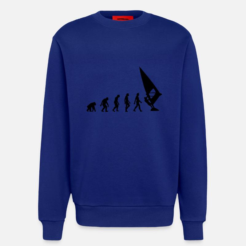 Die Evolution von Windsurfing - Sweatshirt - made by SPREAD  - Iconic Blue