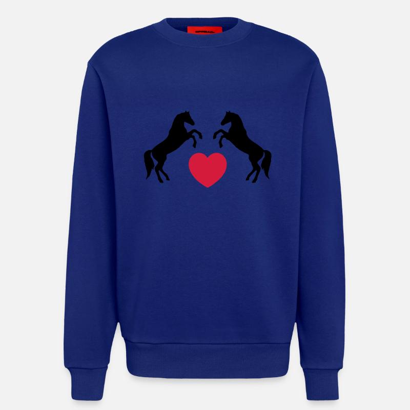 Zwei wilde Pferde mit Herz - Sweatshirt - made by SPREAD  - Iconic Blue