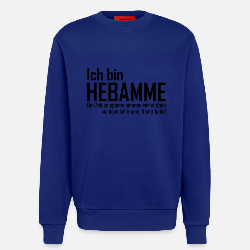 ich bin hebamme - Sweatshirt - made by SPREAD  - Iconic Blue
