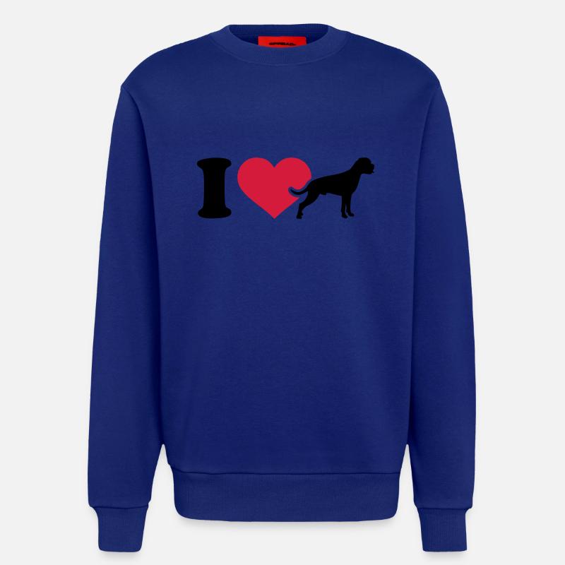 I love Boxer - Sweat bio décontracté fabriqué en UE - Iconic Blue