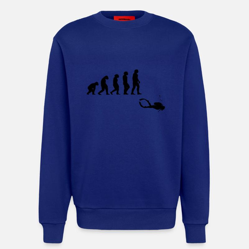 Evolution Tauchen mit Gerät - Sweatshirt - made by SPREAD  - Iconic Blue