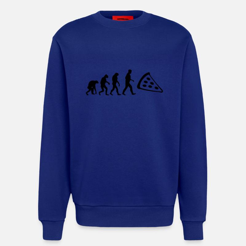 pizza evolution - Sweatshirt - made by SPREAD  - Iconic Blue