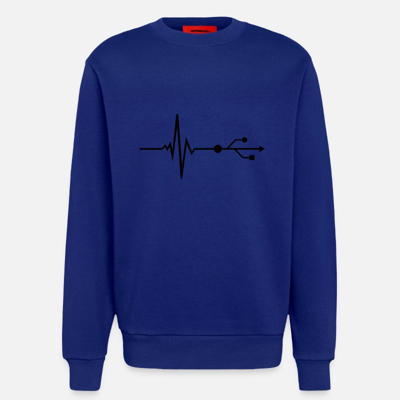 USB - DJ - Puls - Beat - Sweatshirt - made by SPREAD - Iconic Blue