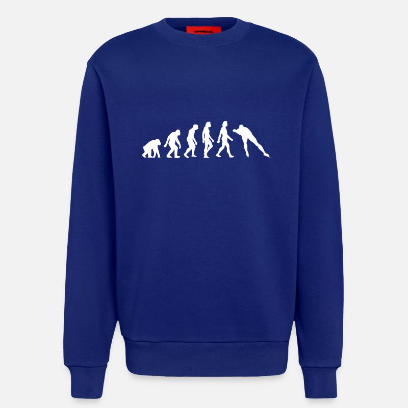 Die Evolution des Skates - Sweatshirt - made by SPREAD  - Iconic Blue
