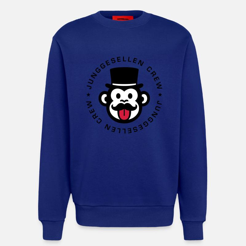 Junggesellen Crew Affe - Sweatshirt - made by SPREAD  - Iconic Blue