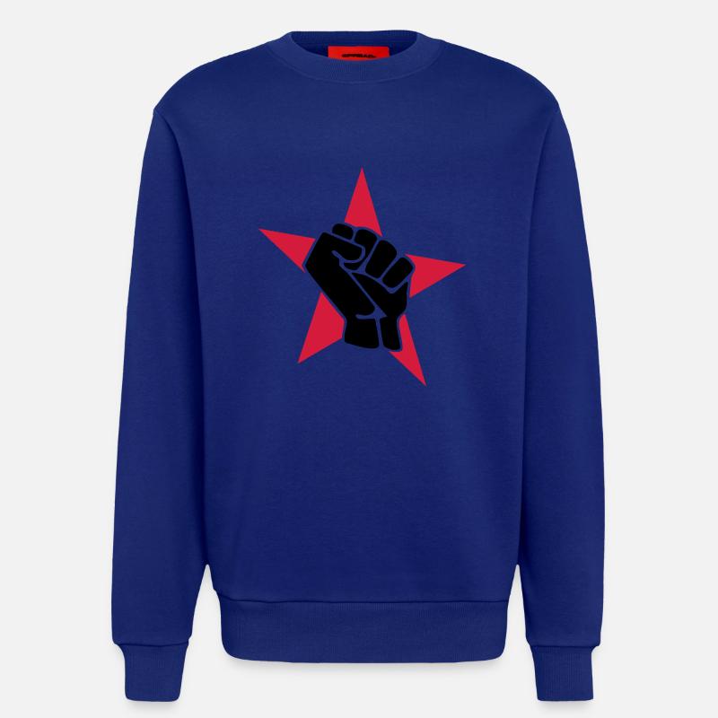 Roter Stern mit Faust - Sweatshirt - made by SPREAD  - Iconic Blue