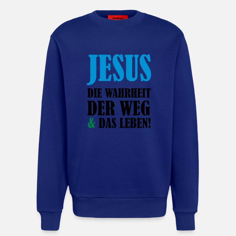 jesus_02 - Sweatshirt - made by SPREAD  - Iconic Blue