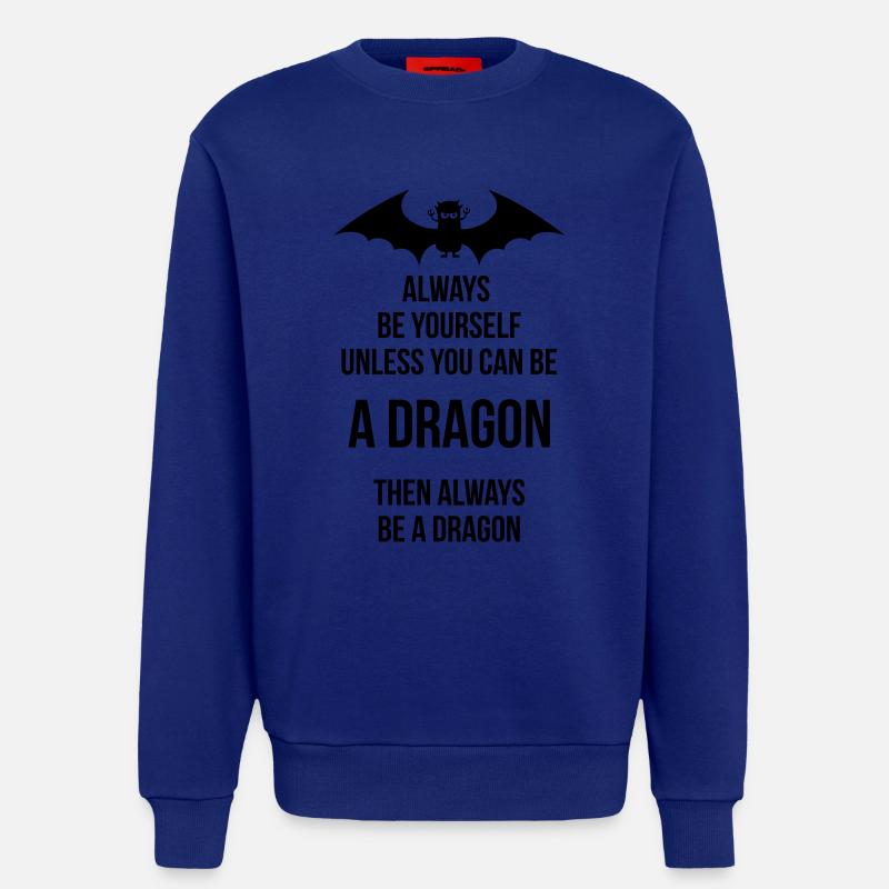 always be yourself be a dragon - Sweatshirt - made by SPREAD  - Iconic Blue
