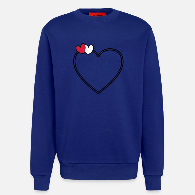 2 hearts heart frame - Sweatshirt - made by SPREAD  - Iconic Blue