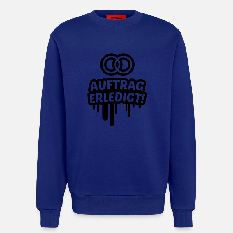 Auftrag erledigt, ehe, hochzeit 1c - Sweatshirt - made by SPREAD  - Iconic Blue