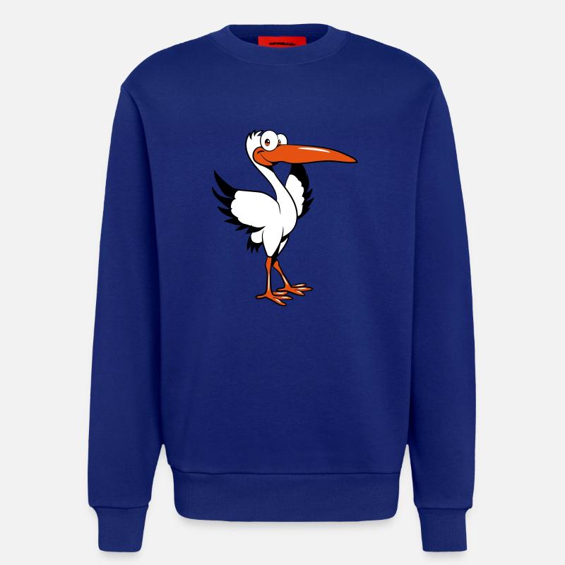 storch witzig comic - Sweatshirt - made by SPREAD  - Iconic Blue