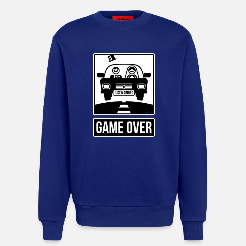 Just Married – Game Over (2C) - Sweatshirt - made by SPREAD  - Iconic Blue