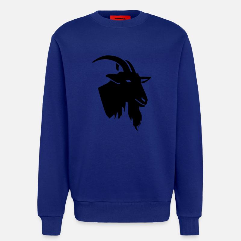 Chèvre - Sweat bio décontracté fabriqué en UE - Iconic Blue