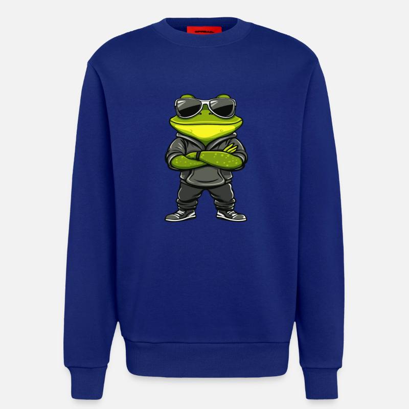 Frosch Comic Cool - Sweatshirt - made by SPREAD  - Iconic Blue
