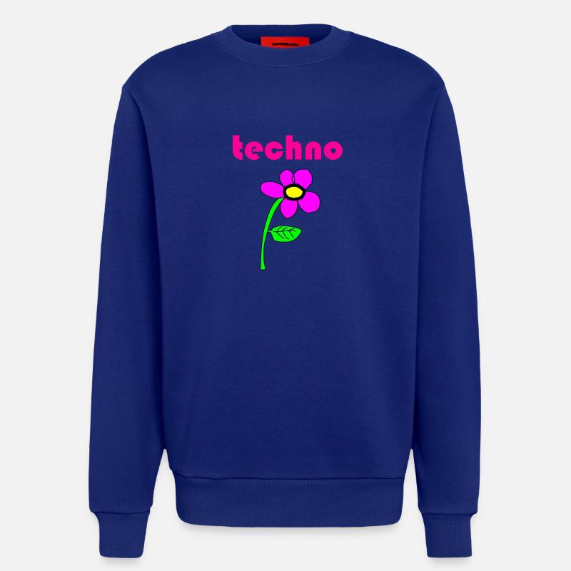 techno blume - Sweatshirt - made by SPREAD  - Iconic Blue