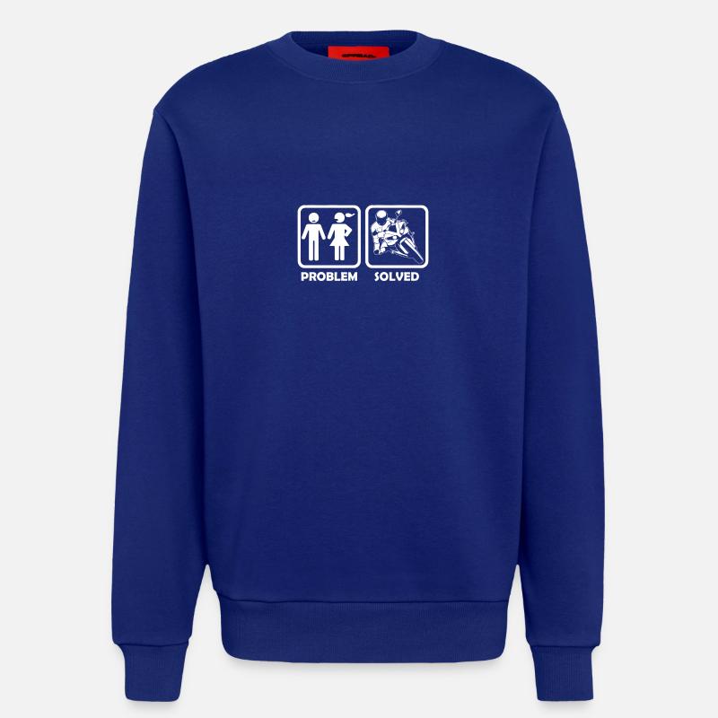 motorcycle superbike problem solution - Sweatshirt - made by SPREAD - Iconic Blue
